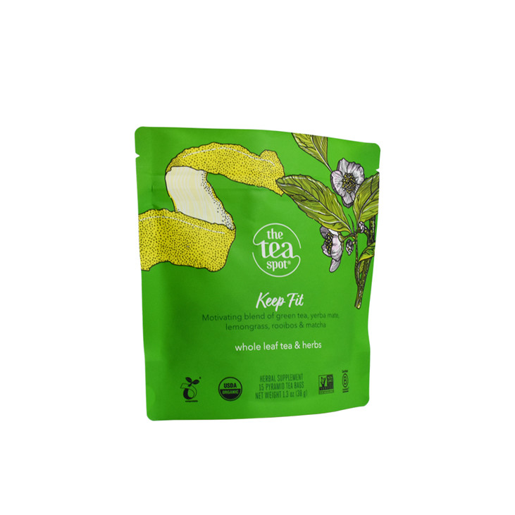 Recycelner wiederverschlussbarer Beutel Verpackung biologisch abbaubar wiederverschließbarer Tee -Beutelbeutel