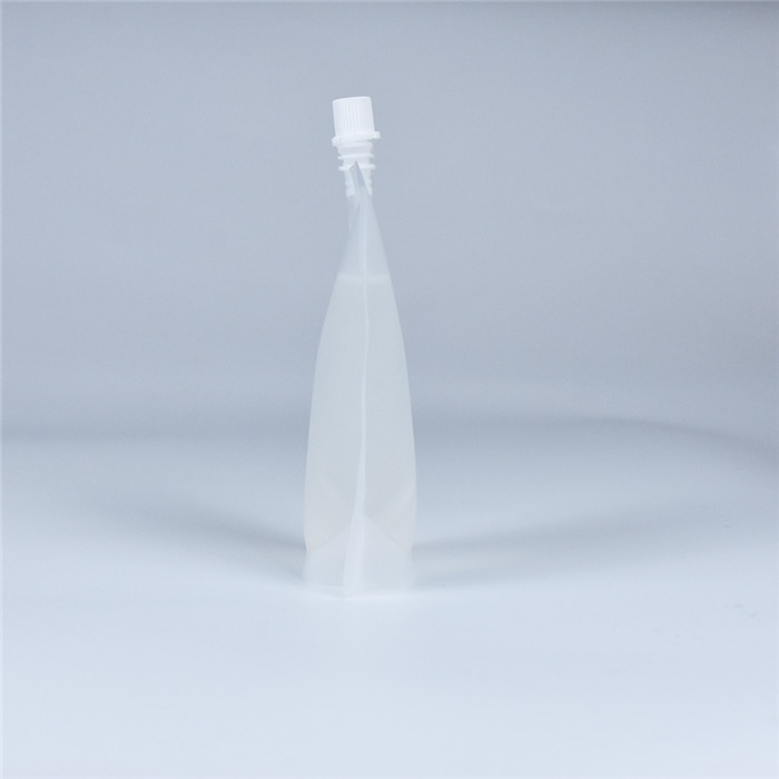 Benutzerdefinierte recycelte Poly -Plastiktüten mit Ausguss für flüssige Produkte 