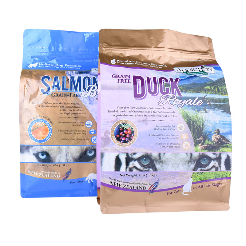 Benutzerdefinierte Aluminiumfolie flacher Bodenbeutel Haustier Futtersbeutel Futterverpackung