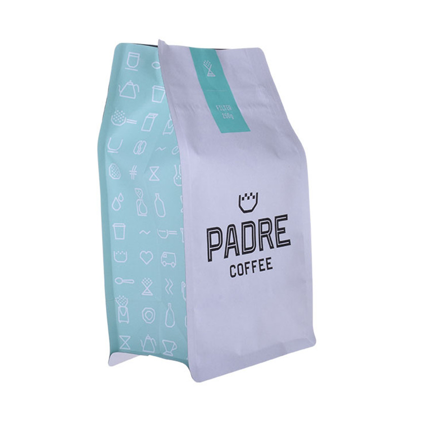 Benutzerdefinierte recycable Box untere Tasche für Kaffee 