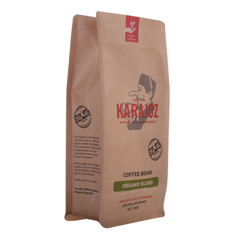 Recyceln kompostierbarer Kraftpapier -Kaffeetasche Hersteller 