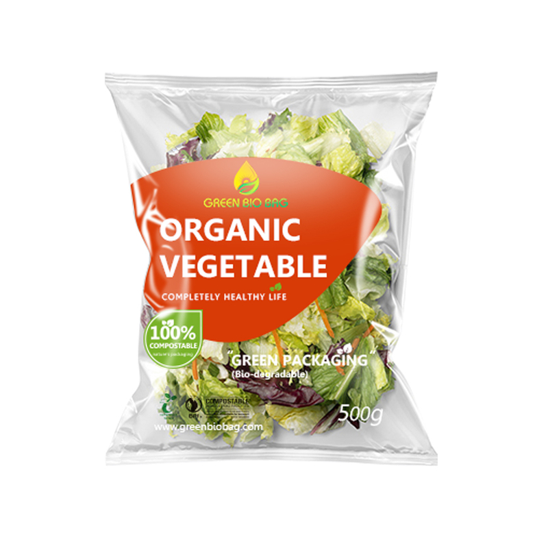 Umweltfreundliche klare biologisch abbaubare kompostierbare Salatverpackungsbeutel