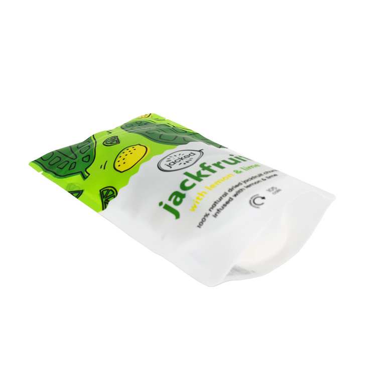 Customized Druckfolie Frosted Tlock aus PLA+Maisstärke+Pbat Paper Food -Taschen hergestellt