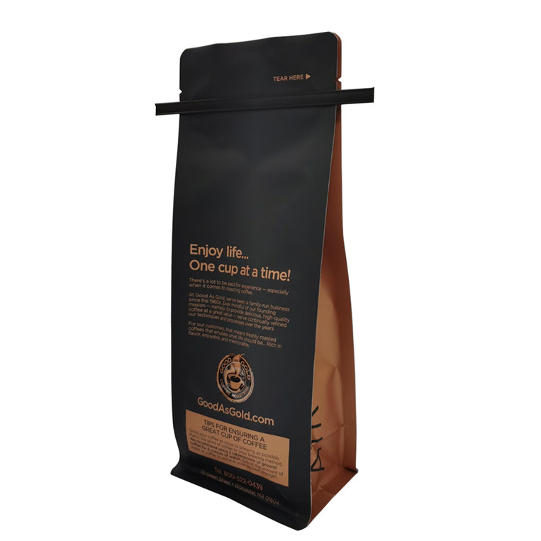 Benutzerdefinierte Logo bedruckte Promotion Pocket Reißverschluss Clear Reißverschluss Food Beutel Stand up recycelbarer Kaffeebeutel