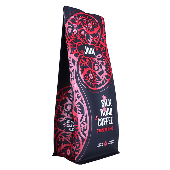 Flexible Verpackung Zip Lock Custom Logo Kompostierbarer Quad -Versiegelungs -Kaffeebeutel