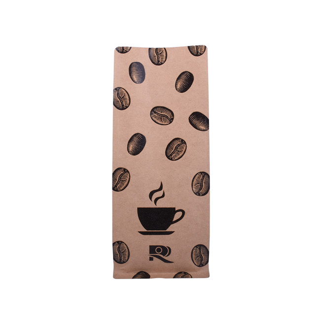 Laminierter Flachboden -Kraftpapier 12 Unzen Kaffeetaschen mit Ventil gedruckt