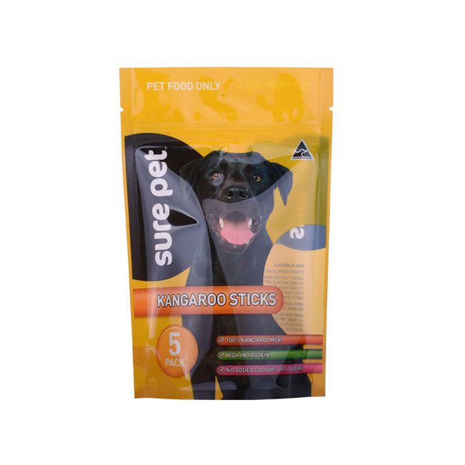 Erneuerbare Standard -Top -Zip -Poly -Beutel mit Reißverschluss Hundefuttertaschen Haustier Tasche