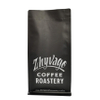 Customized Print Eco Zip Flat Bottom Coffee Bag Schwarz Großhandel