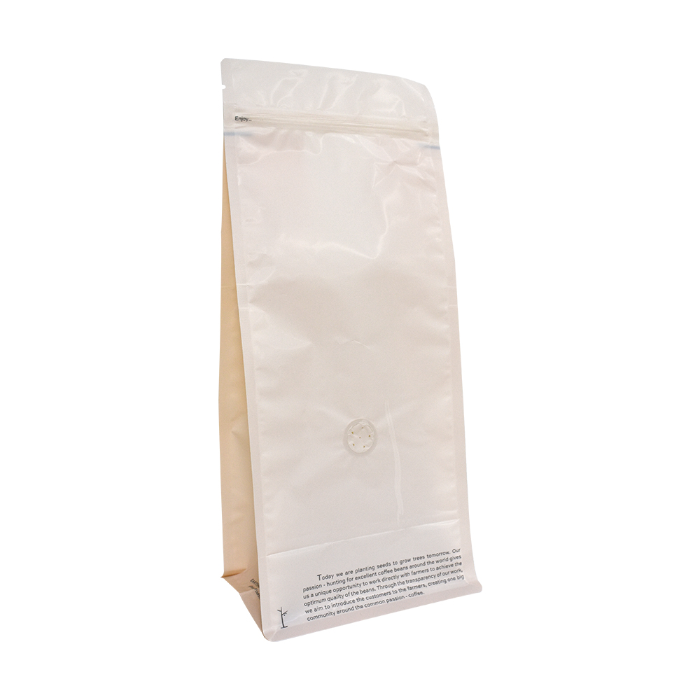 Biologisch abbaubarer Flachboden -Zwickel 500 g Kaffeebeutel