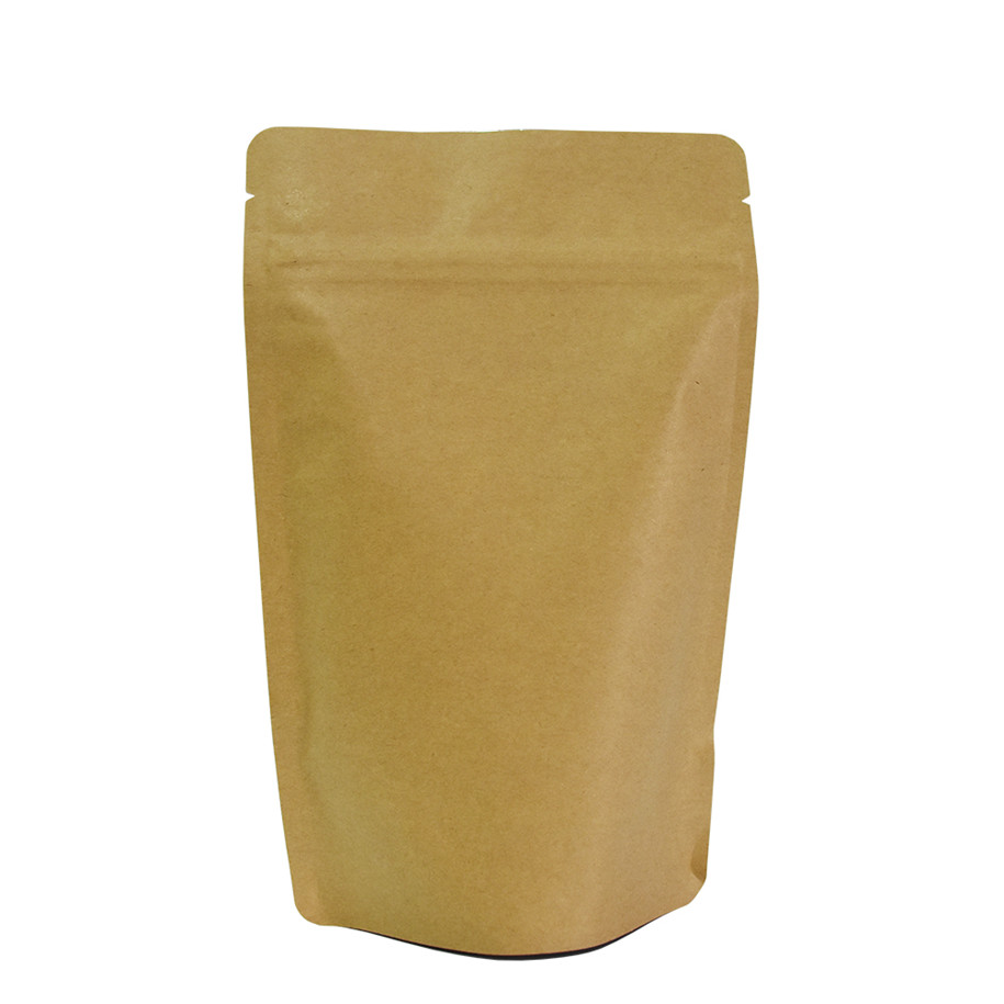 Kompostierbare braune Kraftpapier Stand -up -Beutel -Kaffeeverpackungstaschen 