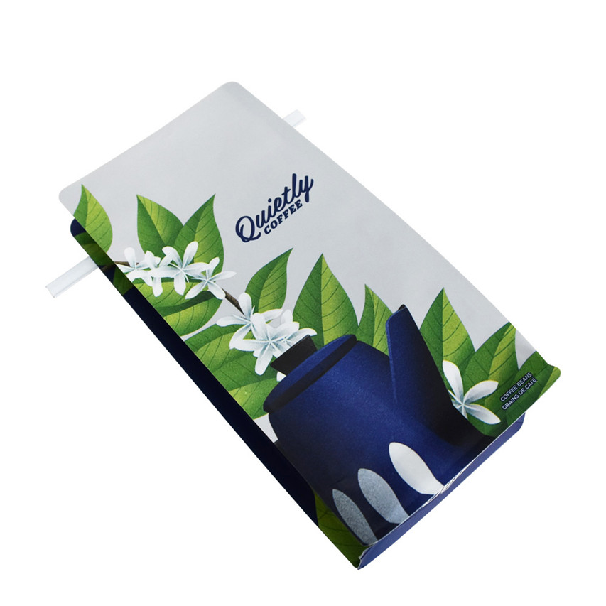 Customized Glossy Finish Biologisch abbaubarer Film zur Verpackung wiederverschließbarer Papierbeutel Custom Coffee Packaging