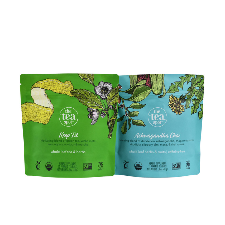 Recycelbare Materialien für Lebensmittelqualität recycelbare Beutel biologisch abbaubarer Stand -up -Beutel -Kaffeepackungsabdeckungen
