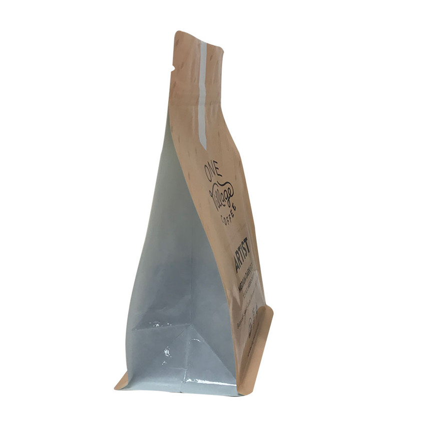 Hochwertiger Quad -Versiegelungs -Waitrose -Kompostierkörper -Verpackungsbeutel mit Reißverschluss Malaysia 12 Unzen Kaffeetaschen