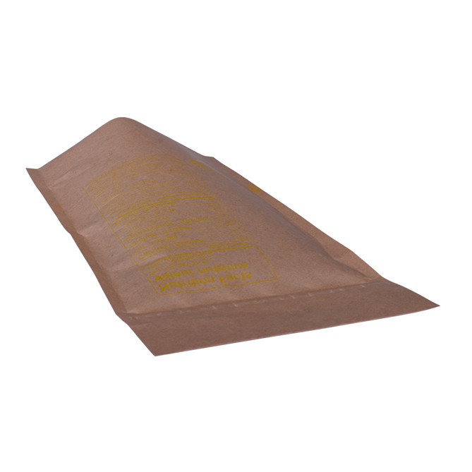 Custom -Größe stehende braune Papiertüte mit Reißverschluss zum Packen von Snacks auf Lager