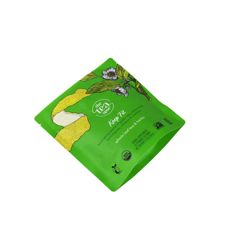 Benutzerdefinierte gedruckte biologisch abbaubare Pbat -Pla -Tee -Reißverschlussbeutel mit Logo
