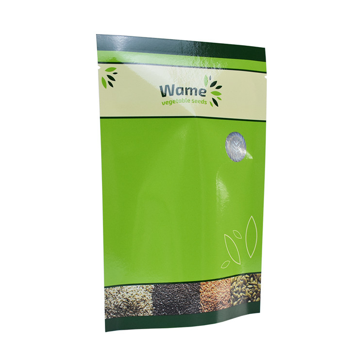 Ausgezeichnete Qualitätsfenster -Zip -Sperre kompostierbarer Papierbeutel Seeds Verpackungstasche