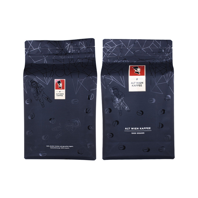 500g Recycling Standverpackung für Kaffee mit Taschenreißverschluss