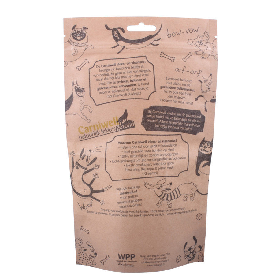 Kompostierbares maßgeschneidertes Logo Haustier Futterverpackungstasche