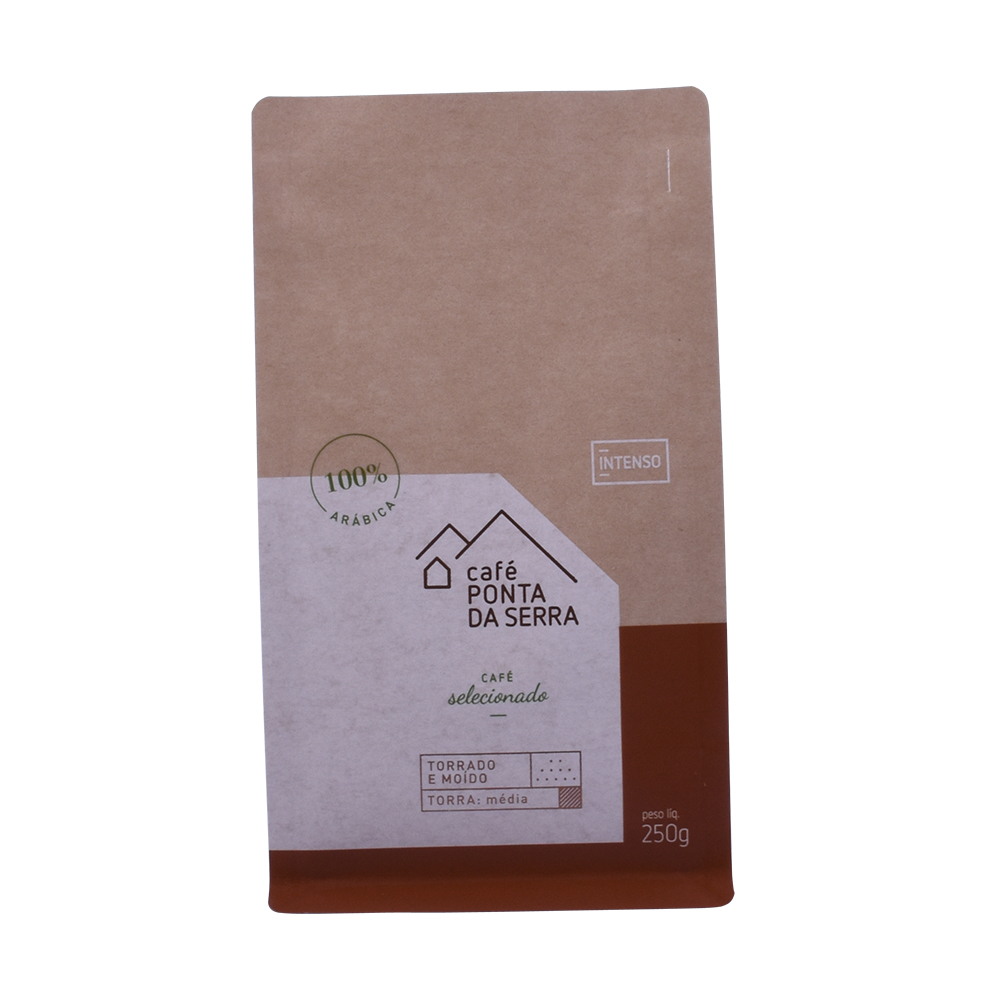 Niedrigpreis kompostierbares Material Kraftpapier Beutel Zipper Malaysia