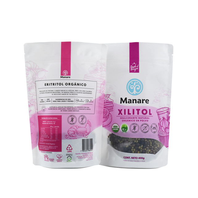 Recycelbarer Tee -Beuteltaschenverpackung Pulververpackung für trockene Früchte Kraft Bag Druck