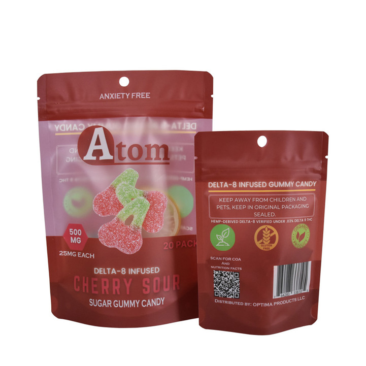 Plastik -Reißverschlussschloss mattes schwarzes erneuerbares Material Wie Sie versiegelbare Süßwarenbeutel versiegelten