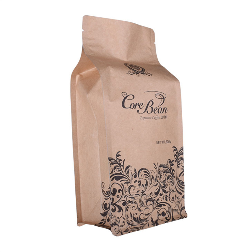 Wiederversuchswerte Druckverschluss wasserdichte Lebensmittelverpackungen biologisch abbaubar wiederverschließbare Papiertüten Premium -Kaffeetaschen