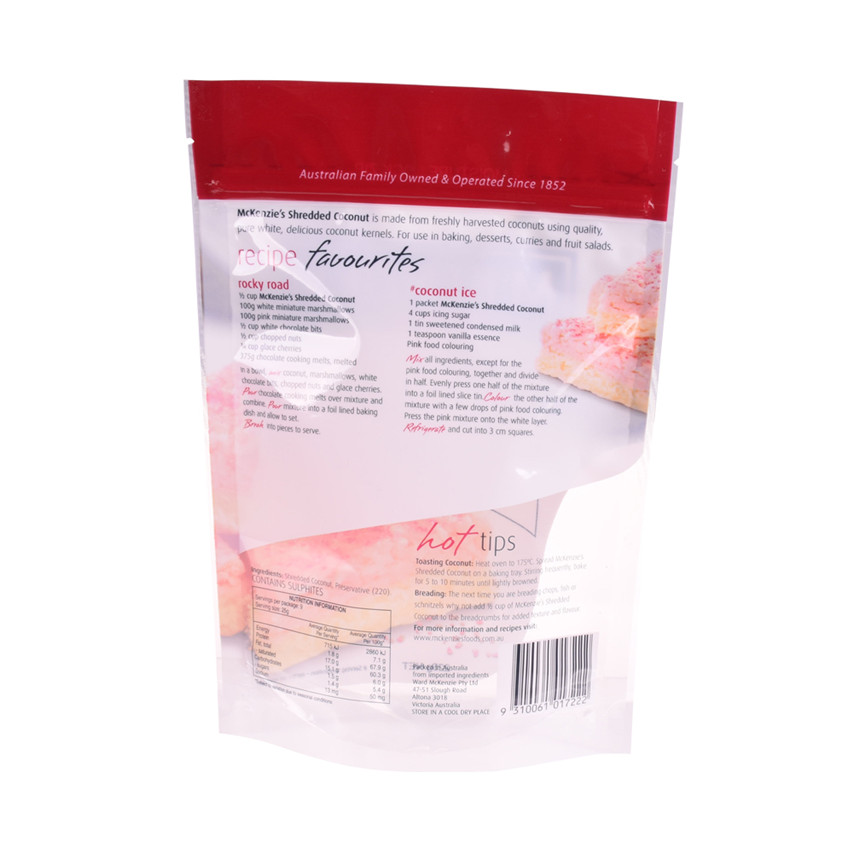 FSC zertifizierte Matte Finish Kunststoff Stand -up -Beutel Biologisch abbaubare Aktien Einzigartige Keksverpackungen