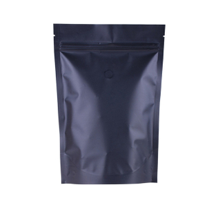 Benutzerdefinierte Produktion mattes schwarz laminiertes Material gedrucktem Stand Up Folienbeutel