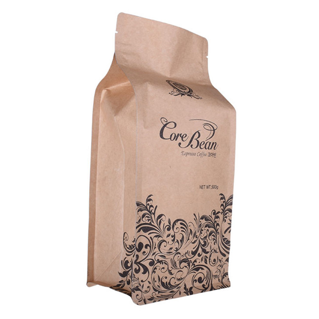 Benutzerdefinierte Produktion ausgezeichnete Qualität 100% Originalkompostierbar Kraftstaschen für Kaffee
