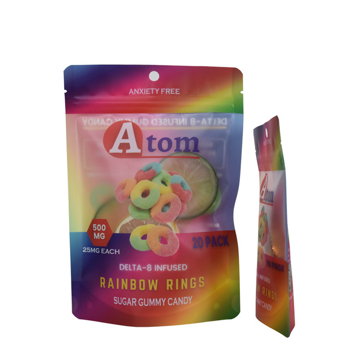 Bunte Druck kleiner Größe Reißverschluss Polybeutel, die gummiary Süßigkeiten verpacken