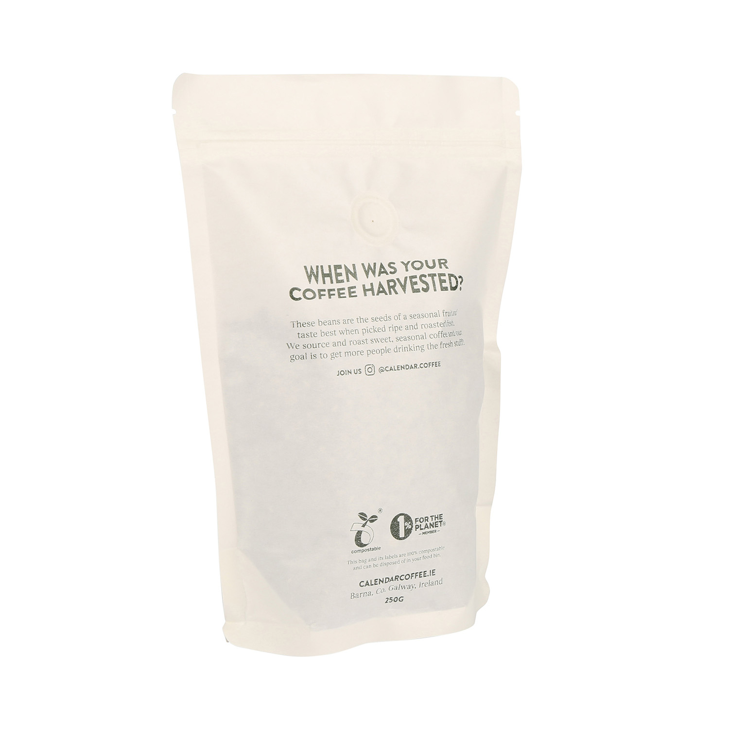 Kundenspezifisches Logo, das umweltfreundliche nachhaltige kompostierbare Kaffeebohnenverpackungen druckt