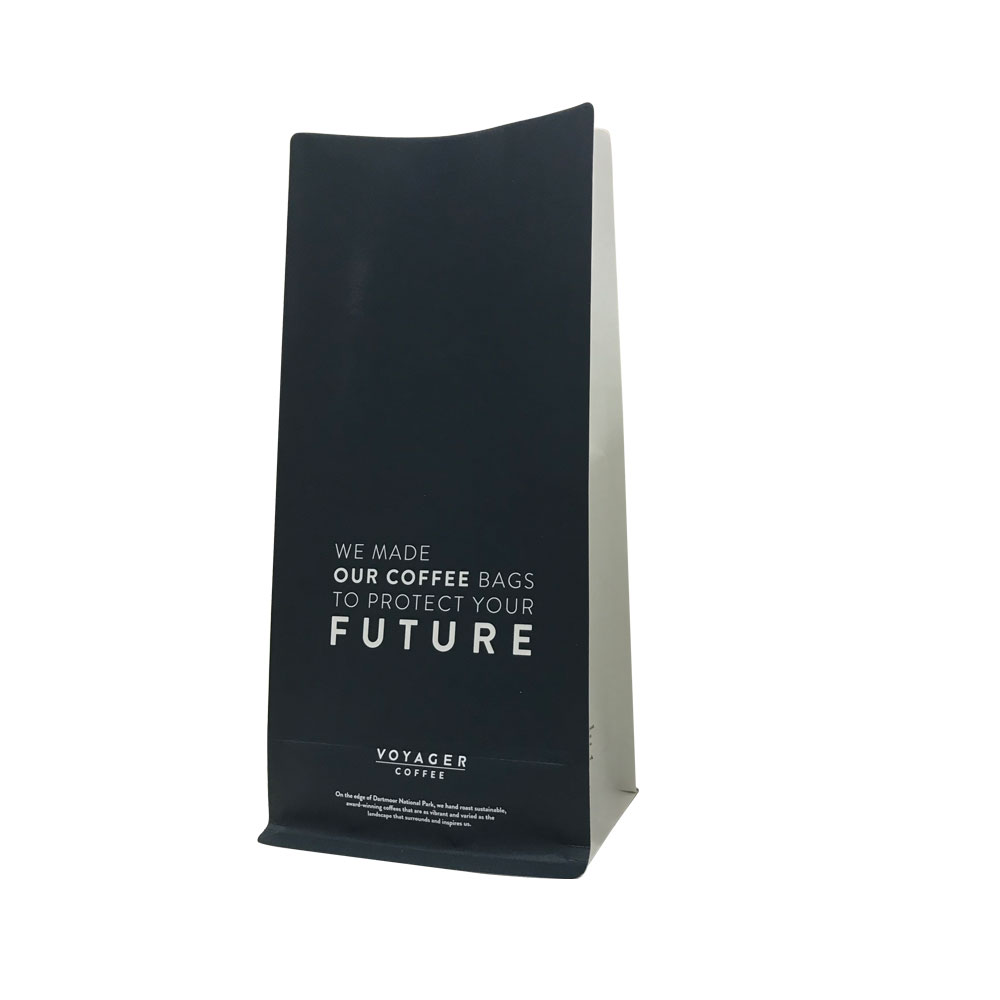 Kompostierbarer flacher unterer Kaffeetasche