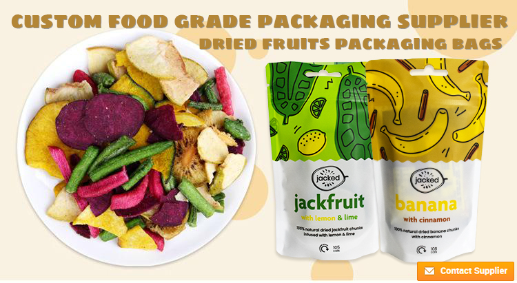 Getrocknete Fr&uuml;chte Verpackungsbeutel