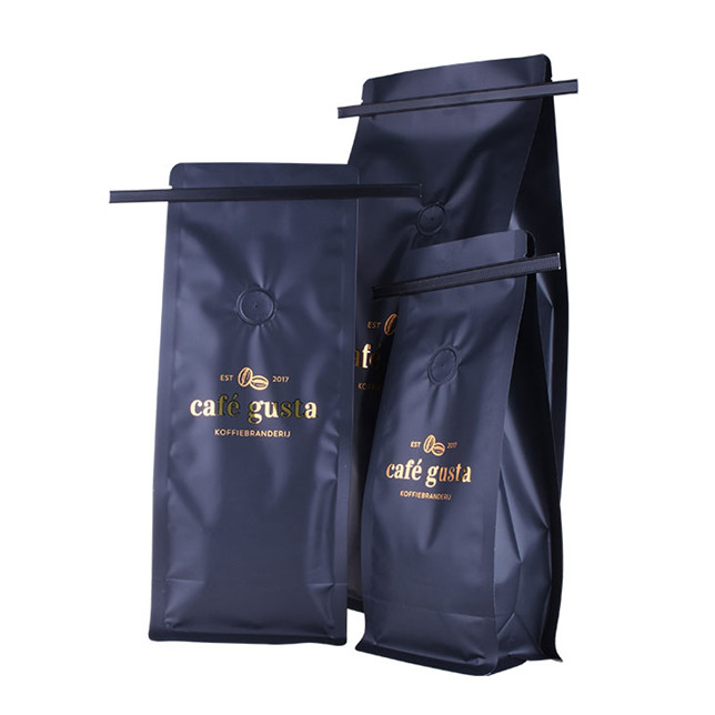 Heißsiegel-Kaffeebeutel des schwarzen Drucks mit Ventil Uk
