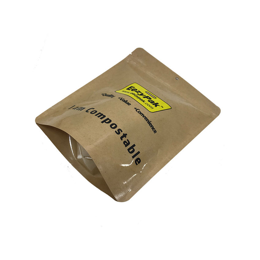 Exklusive recyceln biologisch abbaubare Zipper -Taschen Zipper Stand -up -Beutel benutzerdefinierte Kaffeetaschen mit Ventil
