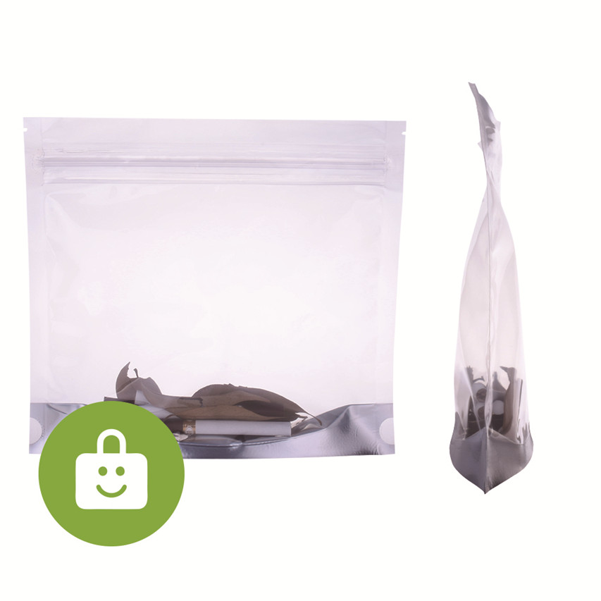 Personalisiertes Logo laminierter biologisch abbaubarer wiederverschließbarer Taschen drucken transparent