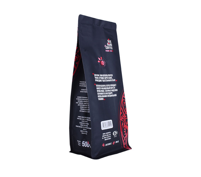 Flexible Verpackung Zip Lock Custom Logo Kompostierbarer Quad -Versiegelungs -Kaffeebeutel