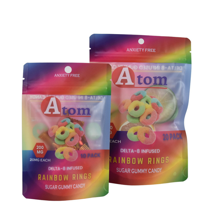Bunte Druck kleiner Größe Reißverschluss Polybeutel, die gummiary Süßigkeiten verpacken