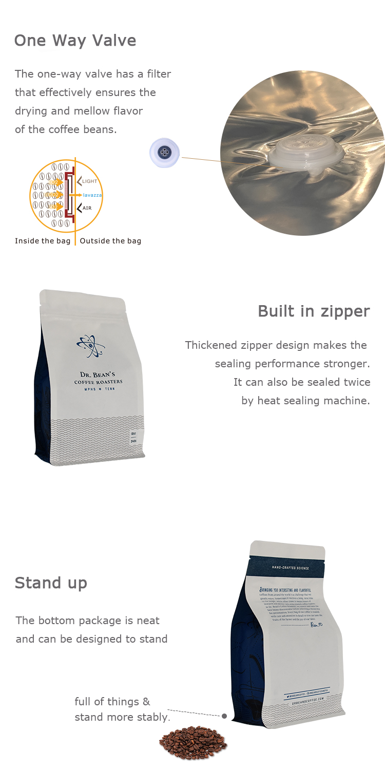 方 底 咖啡袋 - 蓝白 _02