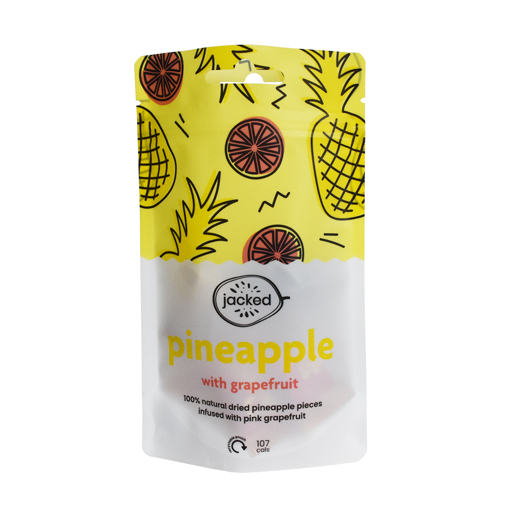 Benutzerdefinierte Standbeutel Trockenfrüchte Lebensmittelverpackungen Getrocknete Ananasstücke Beutel Doypack