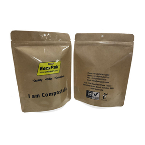 Exklusive recyceln biologisch abbaubare Zipper -Taschen Zipper Stand -up -Beutel benutzerdefinierte Kaffeetaschen mit Ventil