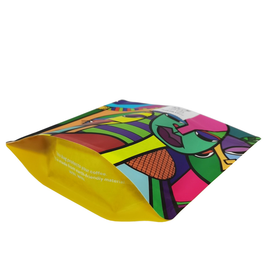 Ausgezeichnete Qualität von Aluminiumfolien biologisch abbaubarer Sachetverpackung Stand -up -Beutel mit Kaffeetaschen mit Reißverschluss Markenmarke