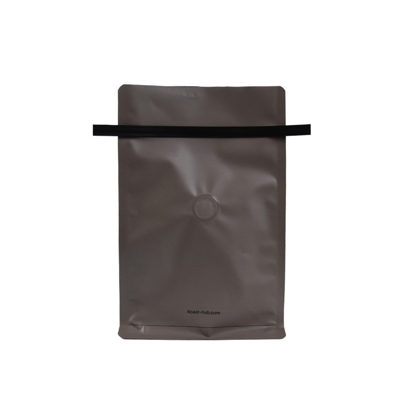 Zertifikat Reißverschluss Top Matt Finish flacher unten Druckschock Plastikmaterial Bag Kaffee
