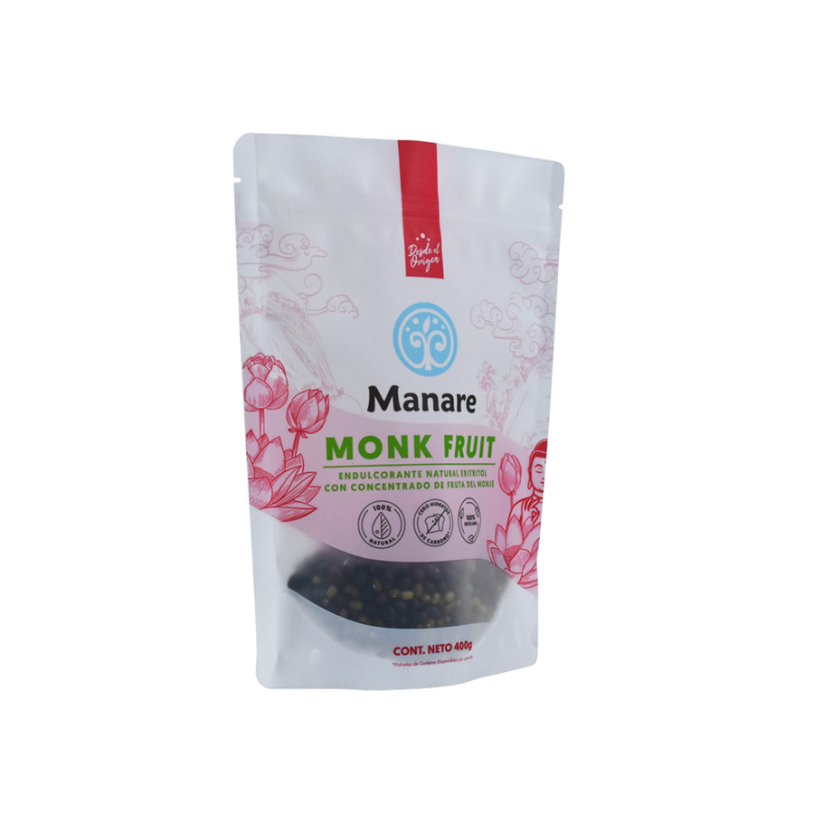 Akzeptieren Sie das Stand -up -Beutel des Kunden Design mit kompostierbarem Reißverschluss