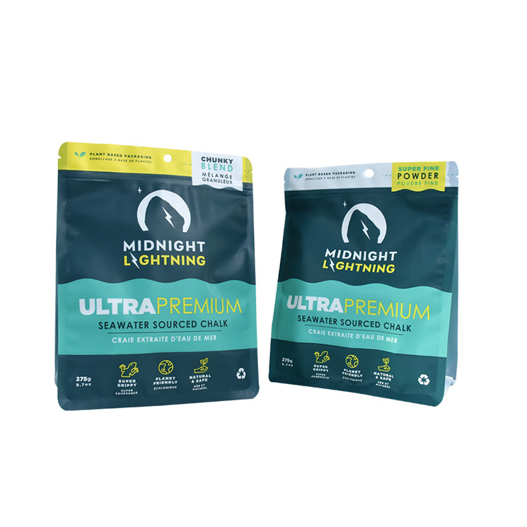 Gute Versiegelungsfähigkeit Reißverschluss Quadratische Schokolade recycelbare Verpackungsbeutel