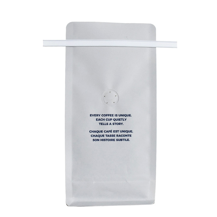 Custom Print Block Bottom Coffee Packpapier für Tasche mit Blechkrawatte