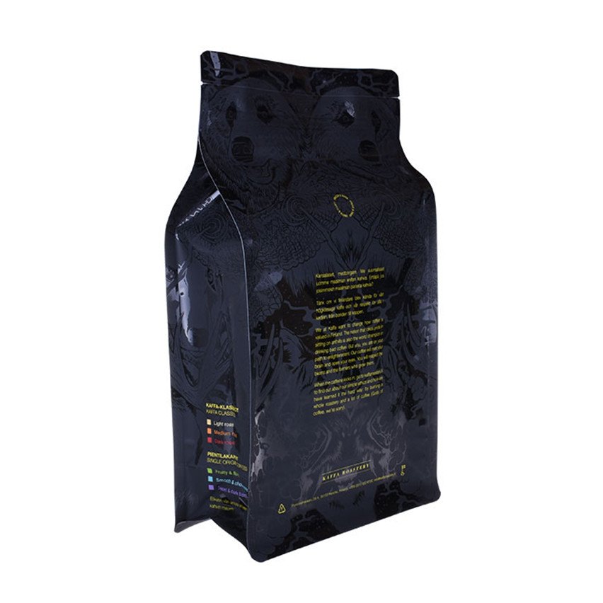 FSC zertifiziert ausgezeichnete Qualitätspersonenproduktion Flachkaffeetasche mit Reißverschluss