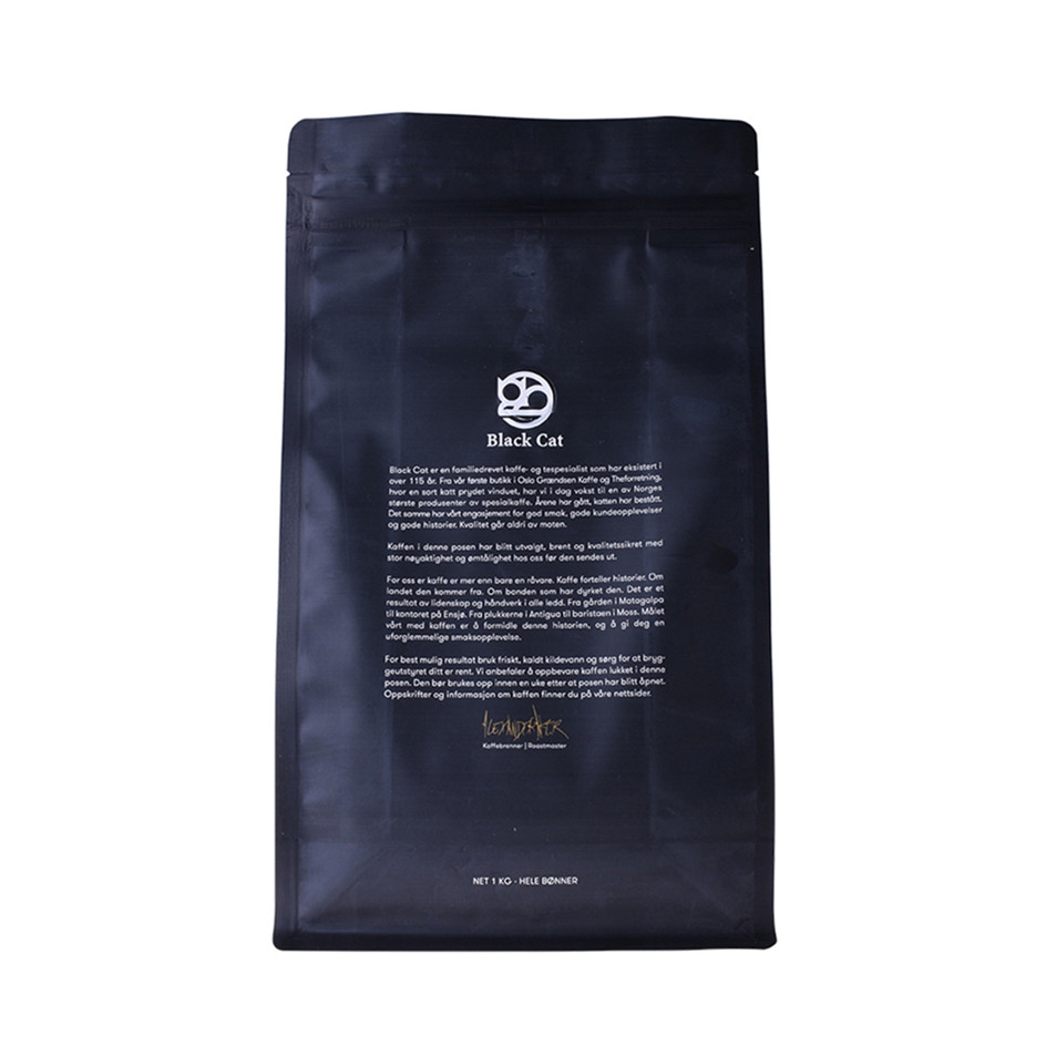 Nachhaltige gemahlene Kaffeegebratene Verpackung mit Ventil