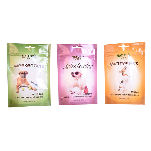 Recycelbarem Custom Stand Up Pet Food Bag Verpackung mit Reißverschluss