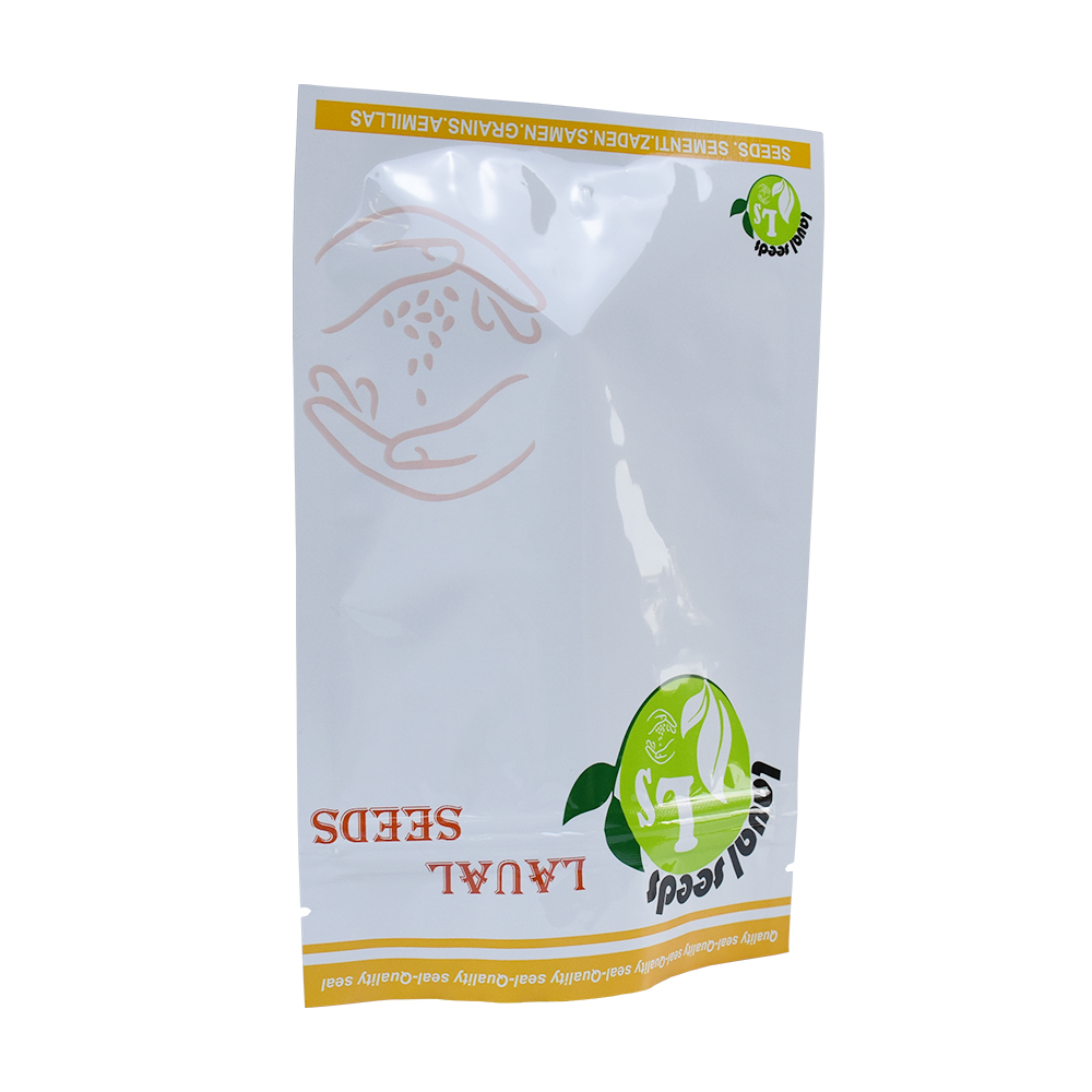 Großhandelspreis Custom 3 Side Seal Corn Seed Plastikverpackungsbeutel mit Reißverschluss